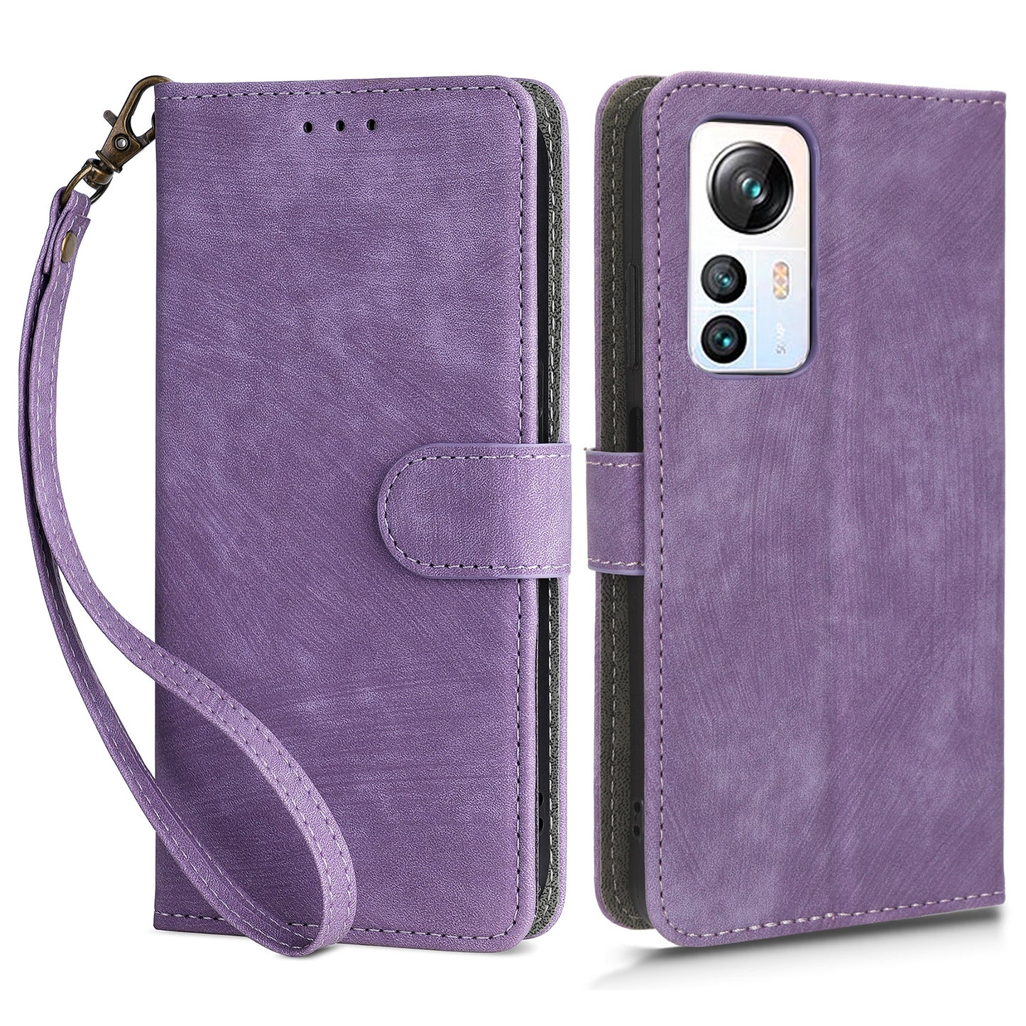For Blackview A85 PU Leather Flip Wallet Case RFID Blocking Stand Phone Cover with Strap