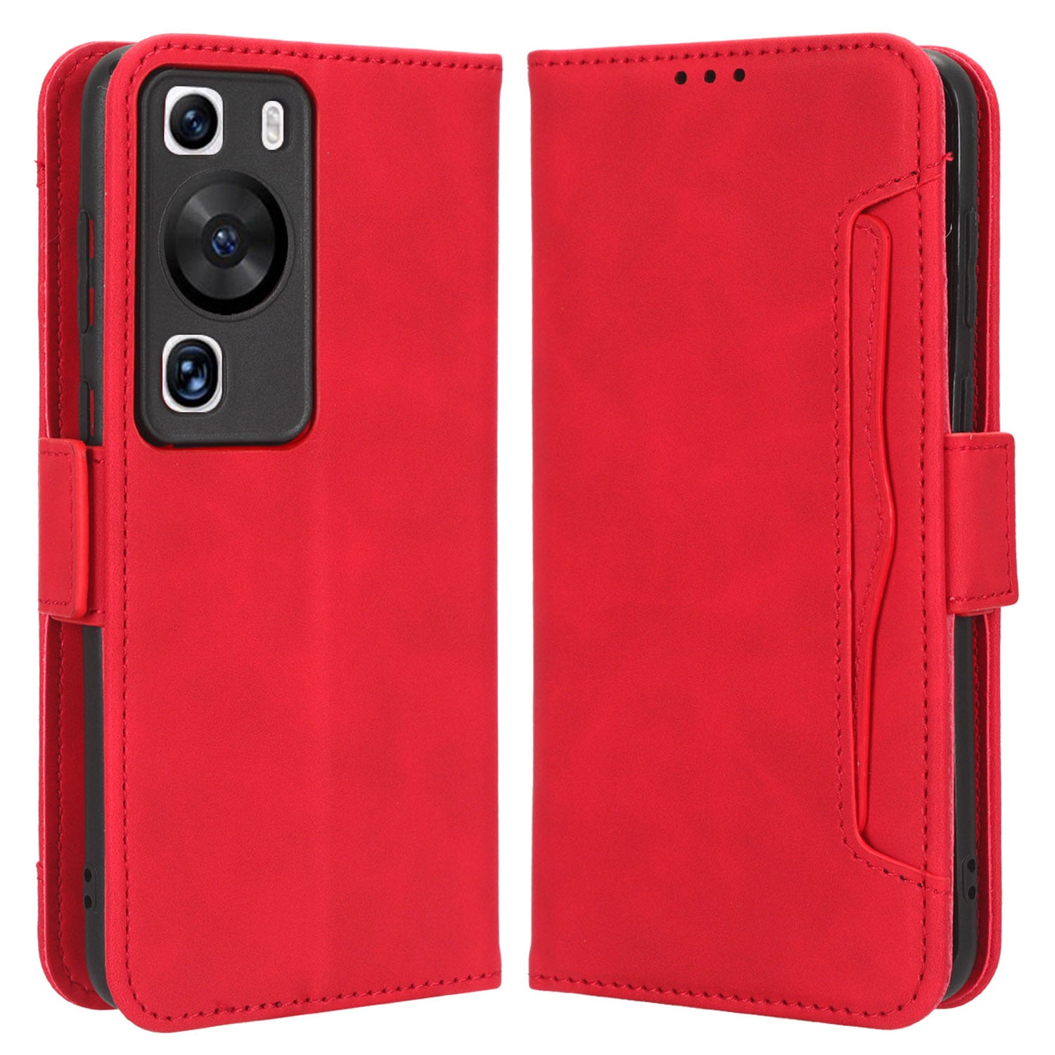 For Huawei P60 Pro / P60 Multiple Card Slots Leather Phone Cover Phone Shell Wallet Cell Phone Case