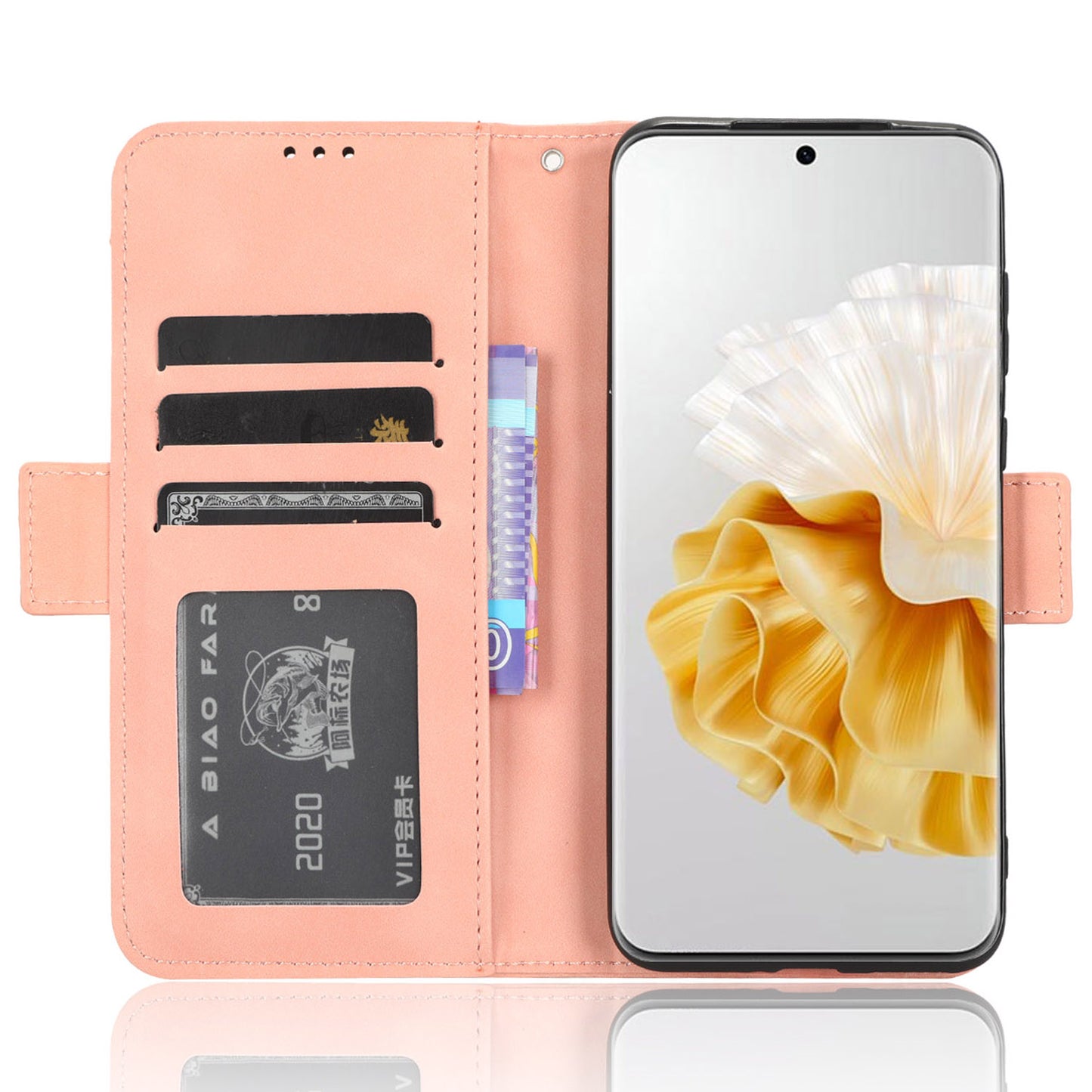 For Huawei P60 Pro / P60 Multiple Card Slots Leather Phone Cover Phone Shell Wallet Cell Phone Case