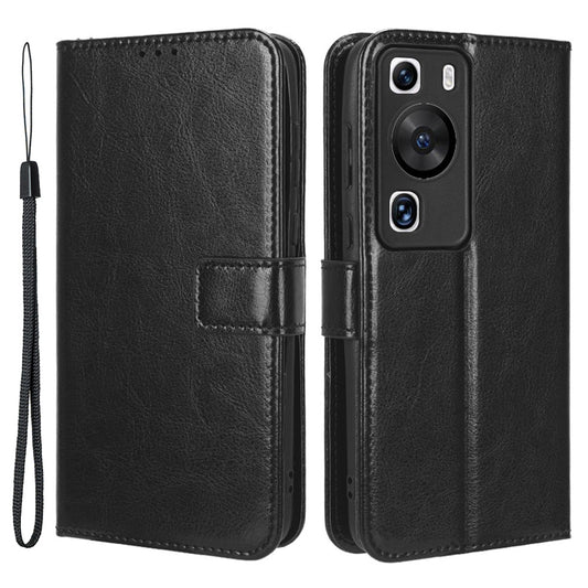 For Huawei P60 Pro / P60 Anti-Dust Crazy Horse Texture Wallet Phone Case PU Leather Phone Stand Cover