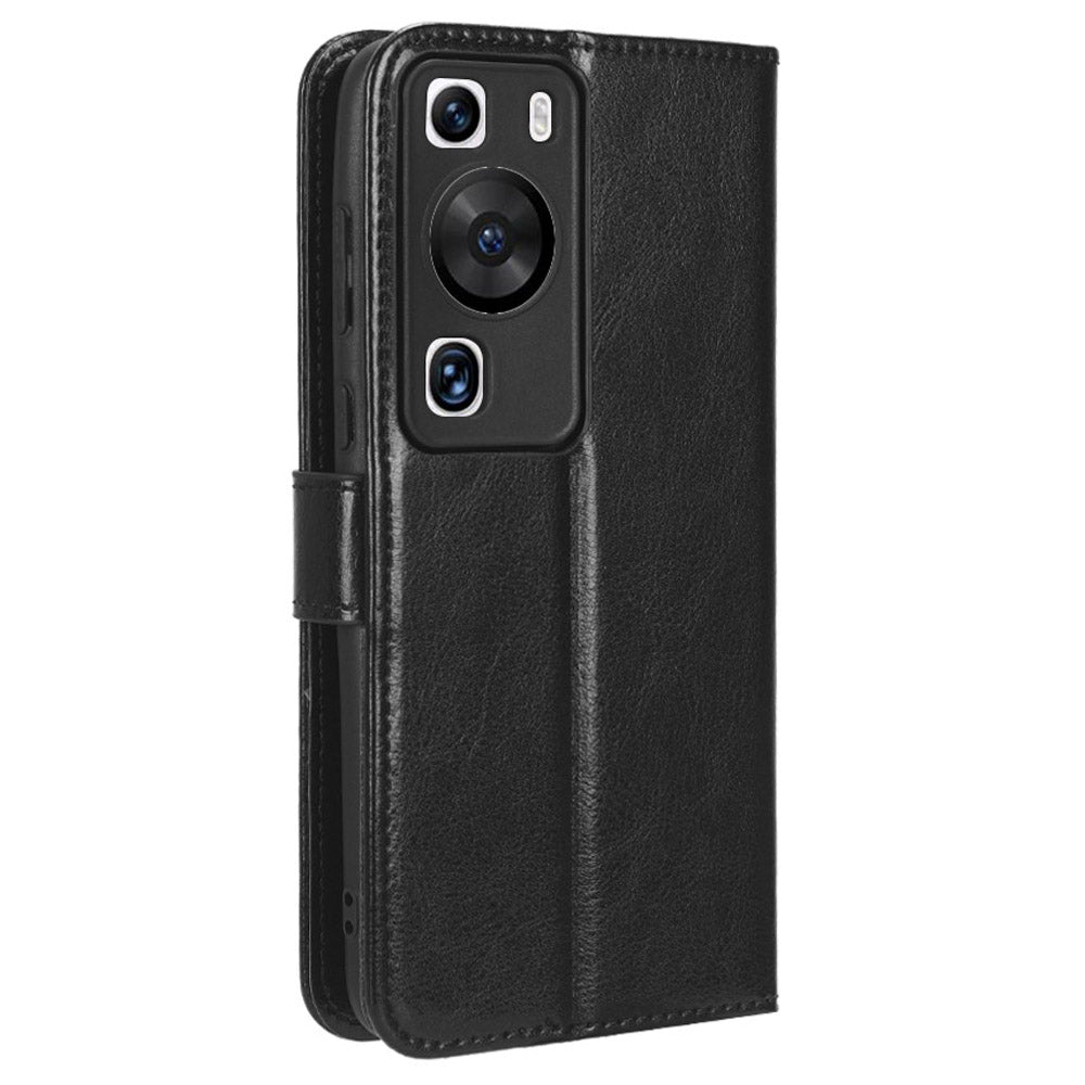 For Huawei P60 Pro / P60 Anti-Dust Crazy Horse Texture Wallet Phone Case PU Leather Phone Stand Cover