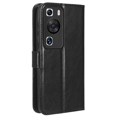For Huawei P60 Pro / P60 Anti-Dust Crazy Horse Texture Wallet Phone Case PU Leather Phone Stand Cover