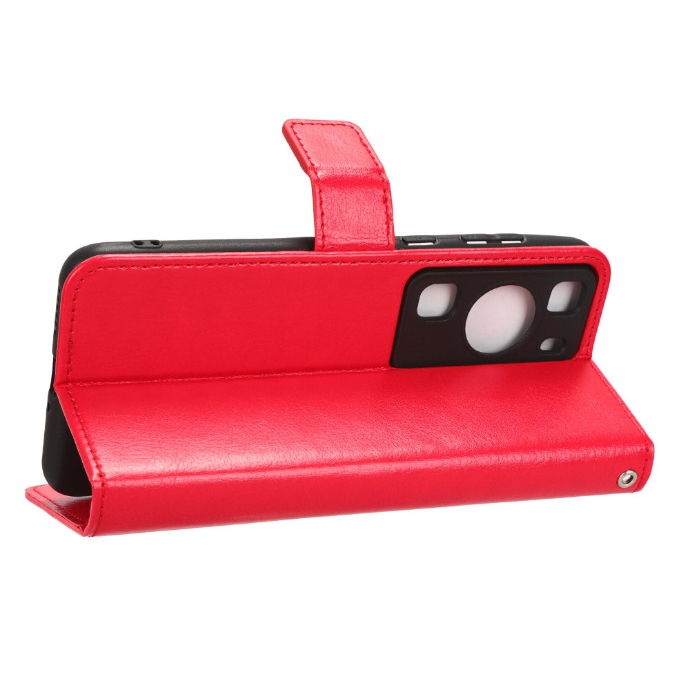 For Huawei P60 Pro / P60 Anti-Dust Crazy Horse Texture Wallet Phone Case PU Leather Phone Stand Cover