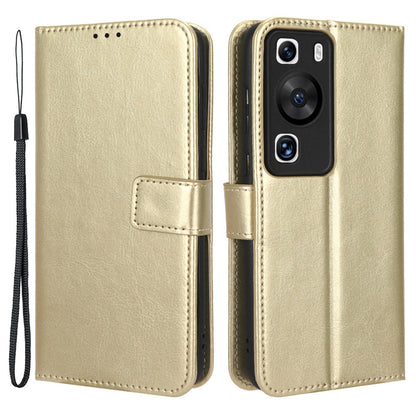 For Huawei P60 Pro / P60 Anti-Dust Crazy Horse Texture Wallet Phone Case PU Leather Phone Stand Cover