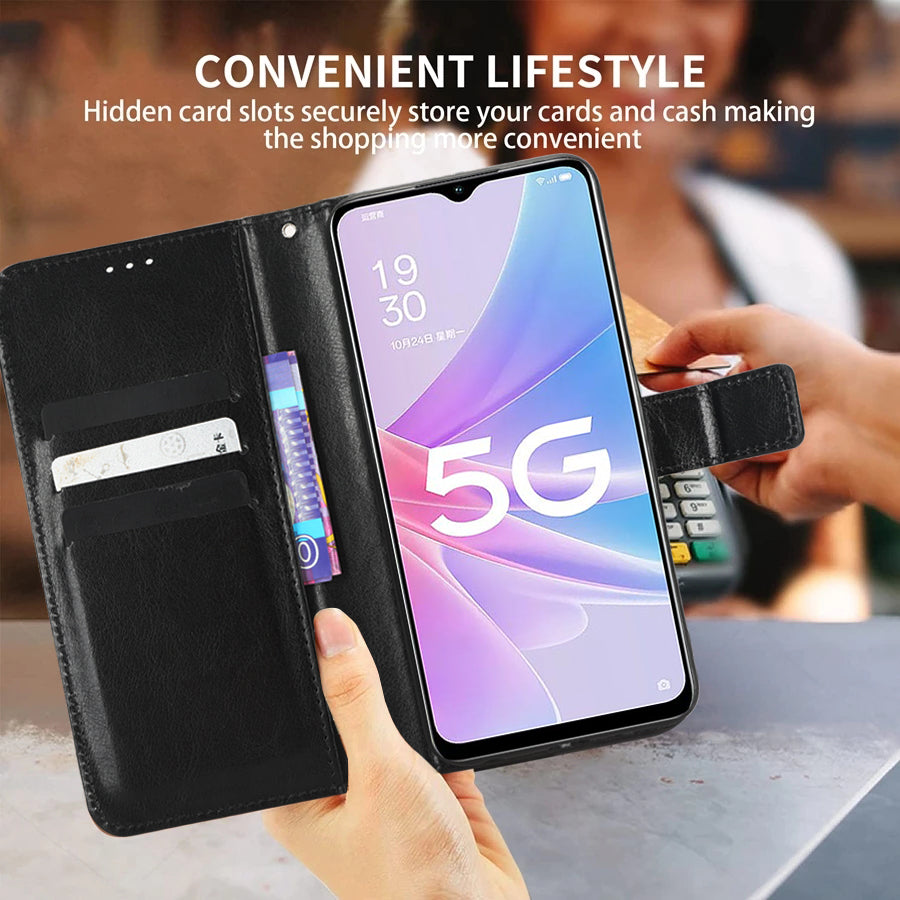 For Huawei P60 Pro / P60 Anti-Dust Crazy Horse Texture Wallet Phone Case PU Leather Phone Stand Cover