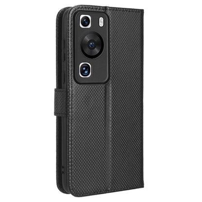 For Huawei P60 Pro / P60 Flip PU Leather Protective Cover Diamond Texture Wallet Anti-Scratch Phone Case