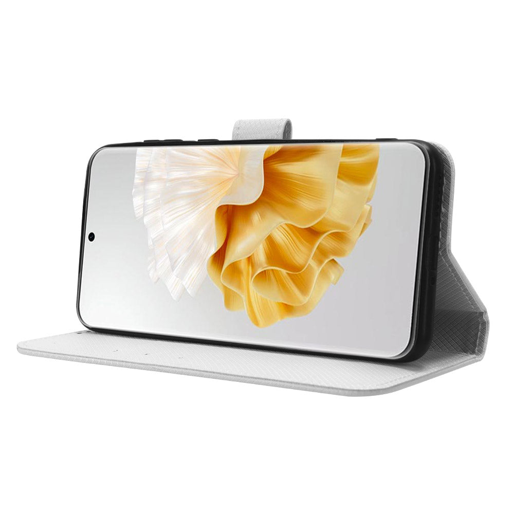 For Huawei P60 Pro / P60 Flip PU Leather Protective Cover Diamond Texture Wallet Anti-Scratch Phone Case