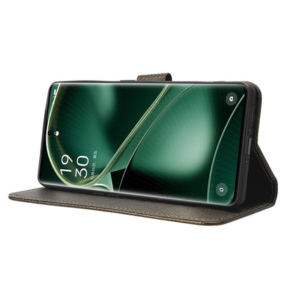 For Oppo Find X6 Pro PU Leather Protective Cover Stand Function Diamond Texture Wallet Phone Case