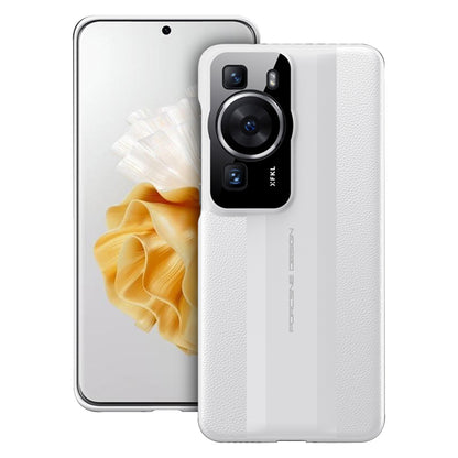 For Huawei P60 PU Leather + Hard PC Cover Anti-Fingerprint Phone Case