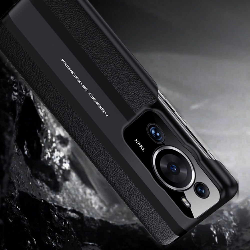 Phone Case for Huawei P60 Pro PU Leather PC Case Anti-Scratch Protective Cell Phone Cover