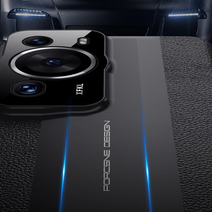 Shockproof Cover for Huawei P60 Anti-Drop Phone Case Genuine Cow Leather PC Cell Phone Shell