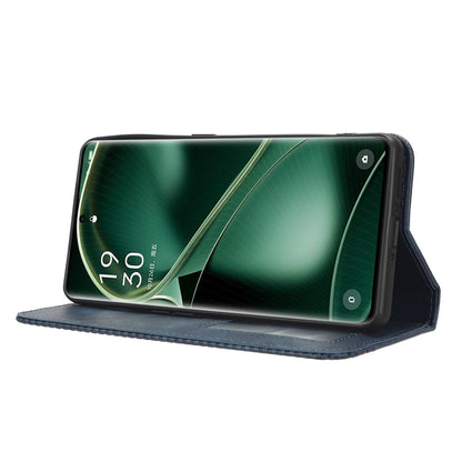 For Oppo Find X6 Retro Phone Cover Magnetic PU Leather Stand Cell Phone Wallet Case