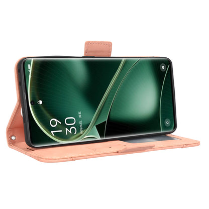 For Oppo Find X6 Stand Function Phone Shell Multiple Card Slots Leather Phone Cover Wallet Phone Case