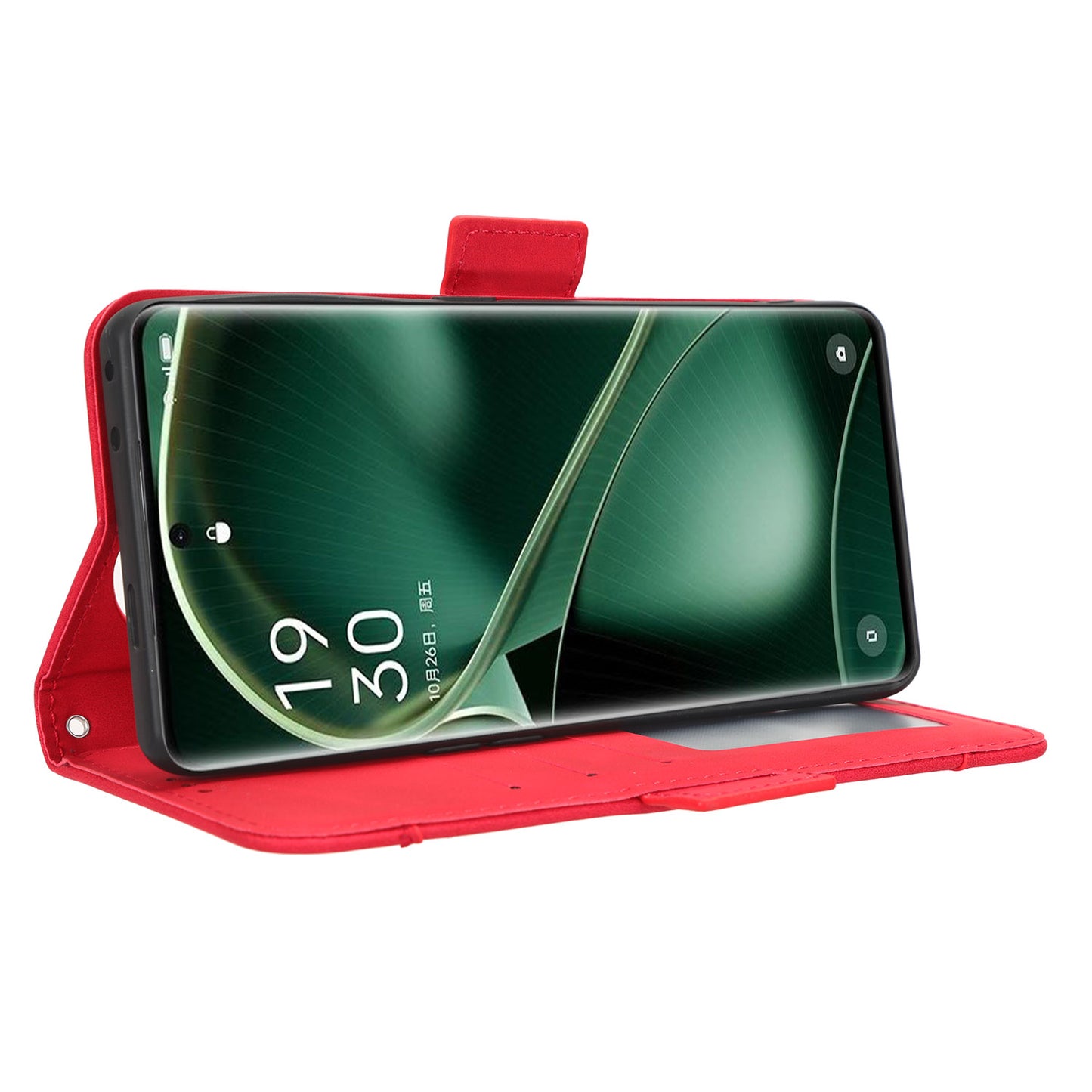 For Oppo Find X6 Stand Function Phone Shell Multiple Card Slots Leather Phone Cover Wallet Phone Case