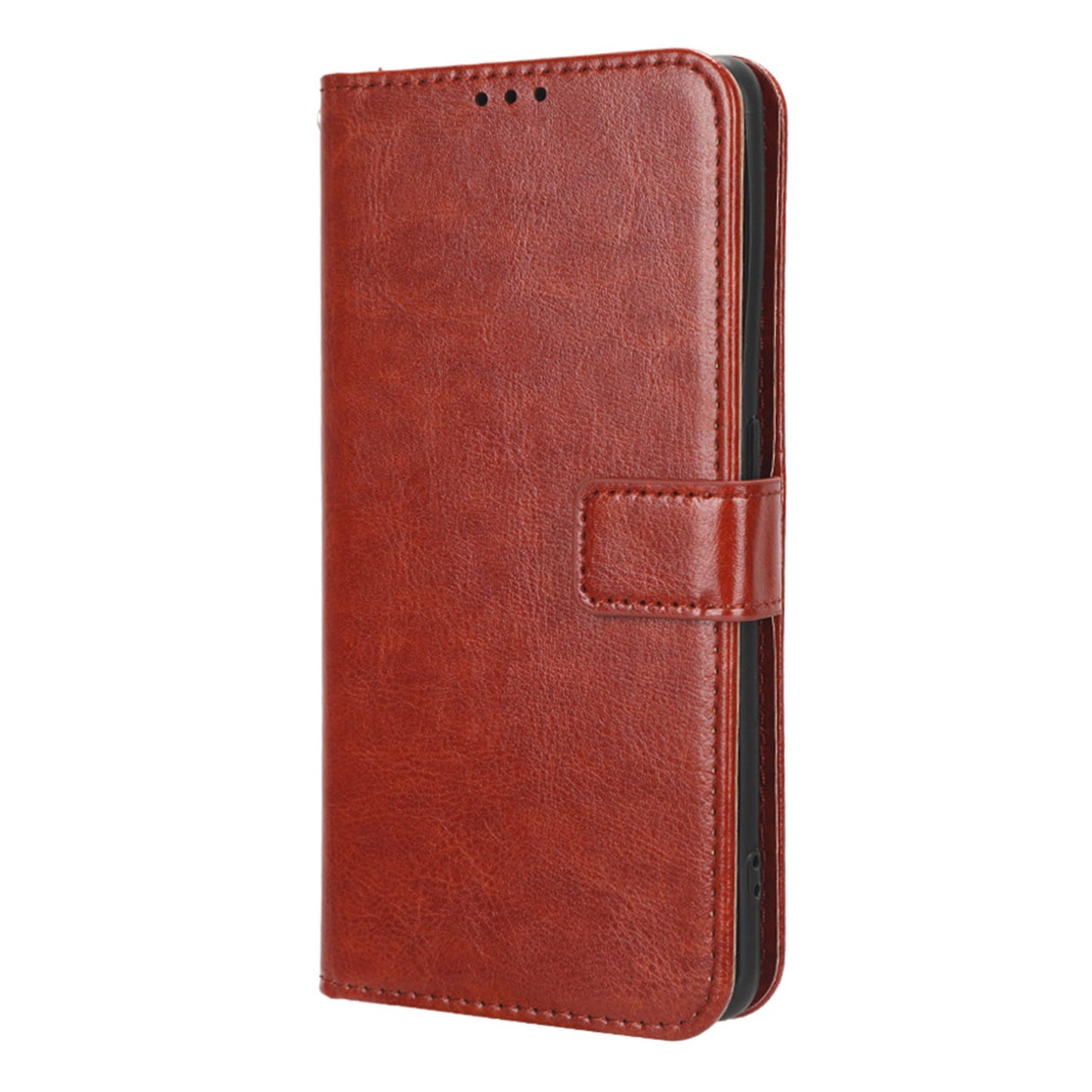 For Oppo Find X6 PU Leather Flip Folio Case Crazy Horse Texture Wallet Stand Phone Cover with Strap