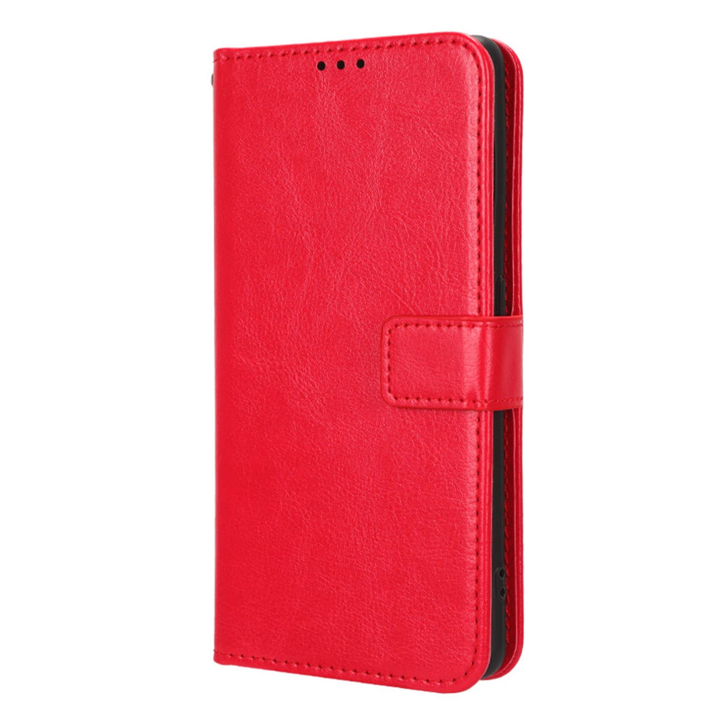 For Oppo Find X6 PU Leather Flip Folio Case Crazy Horse Texture Wallet Stand Phone Cover with Strap
