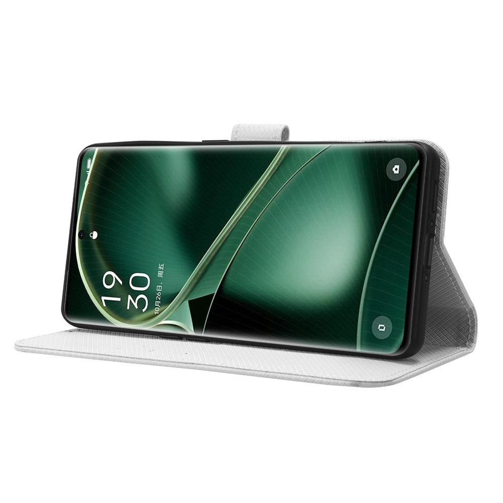 For Oppo Find X6 PU Leather Wallet Case Diamond Texture Stand Protective Phone Cover