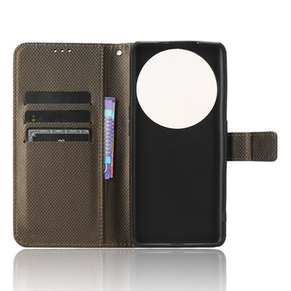 For Oppo Find X6 PU Leather Wallet Case Diamond Texture Stand Protective Phone Cover