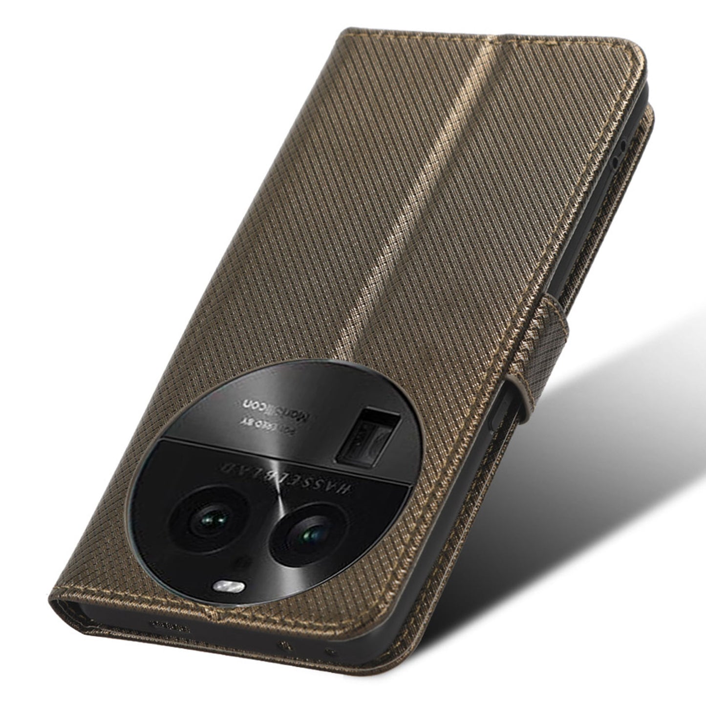 For Oppo Find X6 PU Leather Wallet Case Diamond Texture Stand Protective Phone Cover