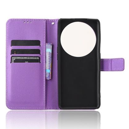 For Oppo Find X6 PU Leather Wallet Case Diamond Texture Stand Protective Phone Cover