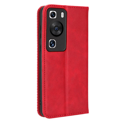 Phone Stand Cover for Huawei P60 / P60 Pro Magnetic Retro PU Leather Cell Phone Wallet Case