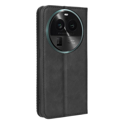 Stand Shell for Oppo Find X6 Pro PU Leather Magnetic Retro Phone Cover Cell Phone Wallet Case