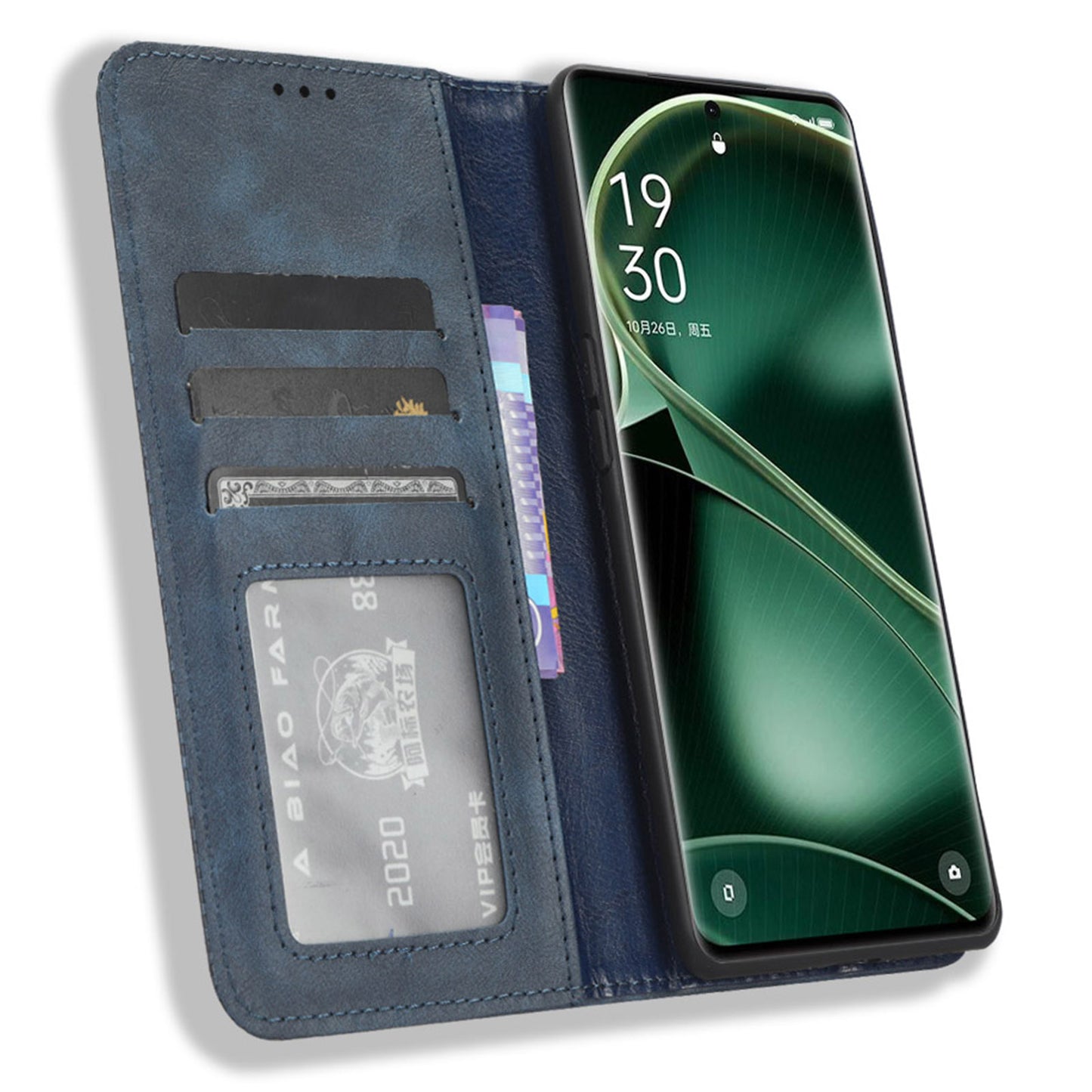 Stand Shell for Oppo Find X6 Pro PU Leather Magnetic Retro Phone Cover Cell Phone Wallet Case