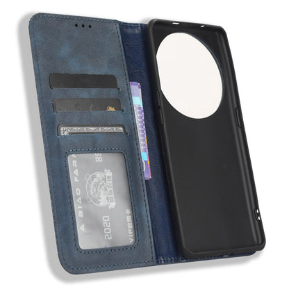 Stand Shell for Oppo Find X6 Pro PU Leather Magnetic Retro Phone Cover Cell Phone Wallet Case