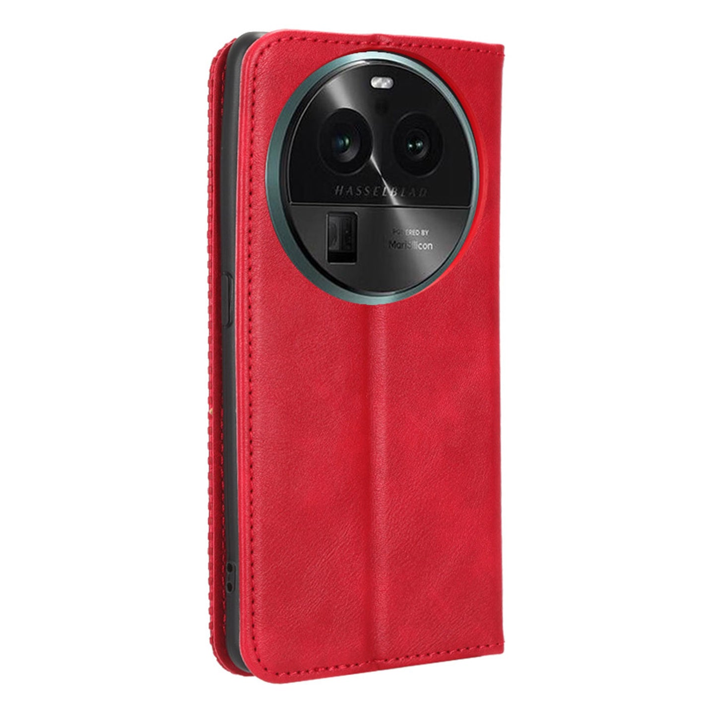 Stand Shell for Oppo Find X6 Pro PU Leather Magnetic Retro Phone Cover Cell Phone Wallet Case