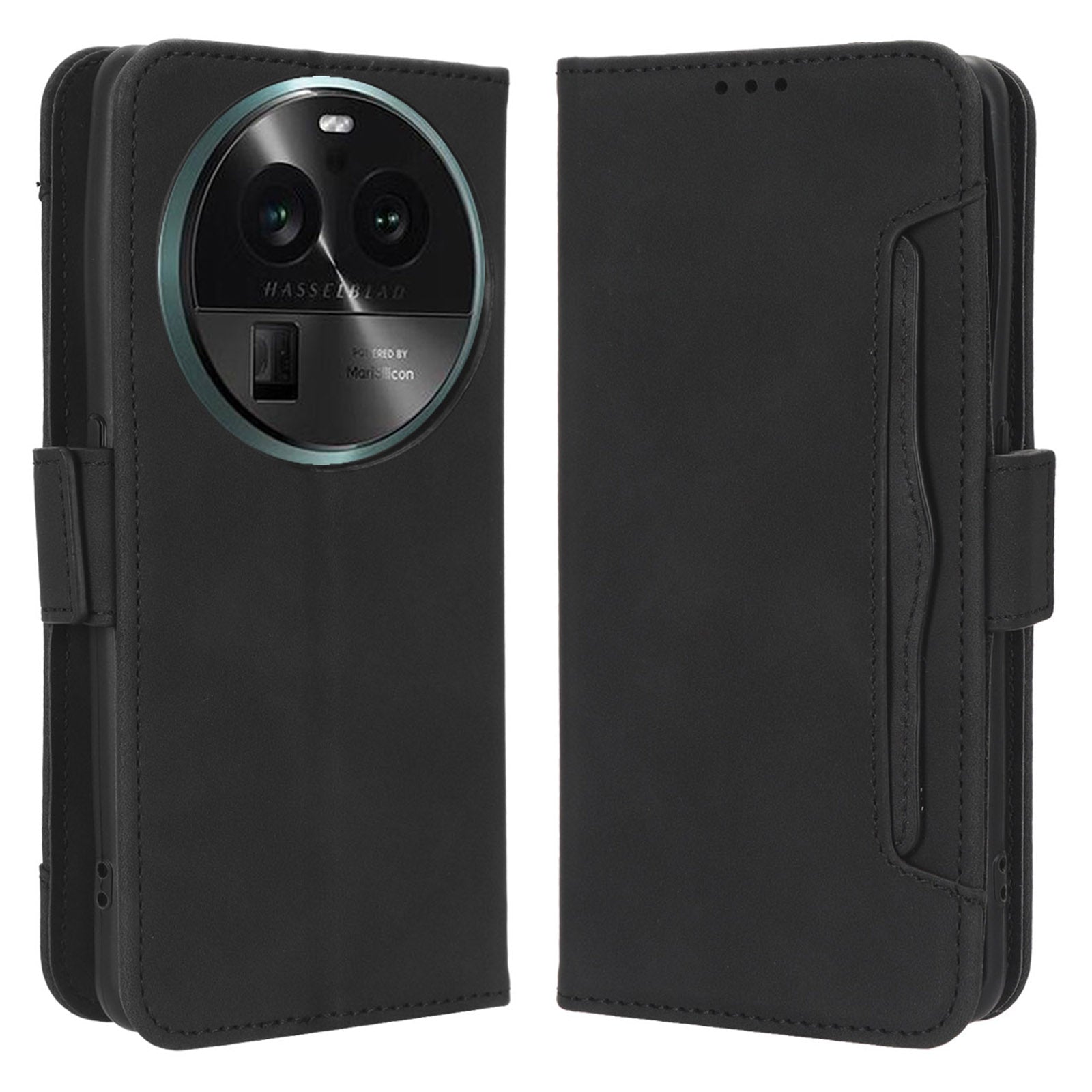 Wallet Phone Shell for Oppo Find X6 Pro Leather Flip Cover Multiple Card Slots Phone Case with Stand