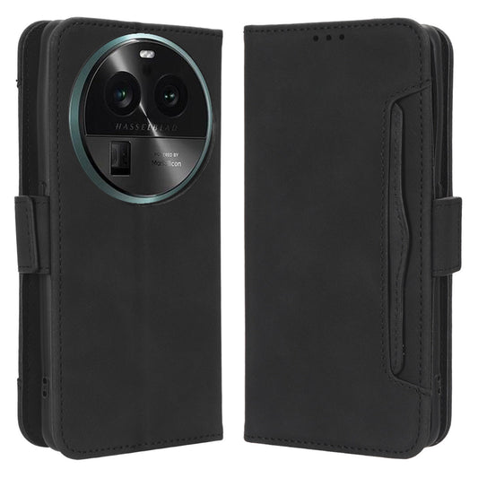 Wallet Phone Shell for Oppo Find X6 Pro Leather Flip Cover Multiple Card Slots Phone Case with Stand