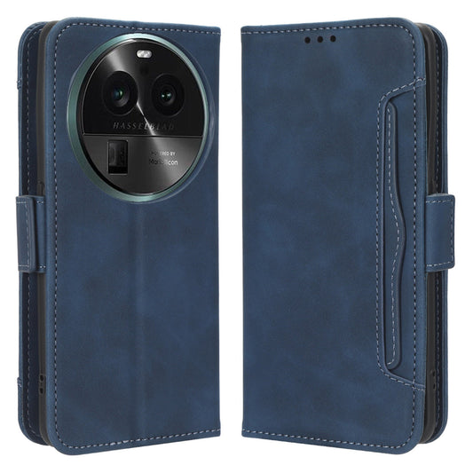 Wallet Phone Shell for Oppo Find X6 Pro Leather Flip Cover Multiple Card Slots Phone Case with Stand