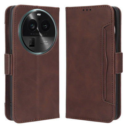 Wallet Phone Shell for Oppo Find X6 Pro Leather Flip Cover Multiple Card Slots Phone Case with Stand