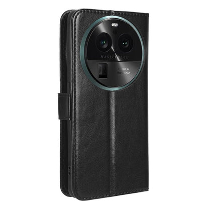 For Oppo Find X6 Pro Magnetic Wallet Flip Case PU Leather Crazy Horse Texture Stand Phone Cover