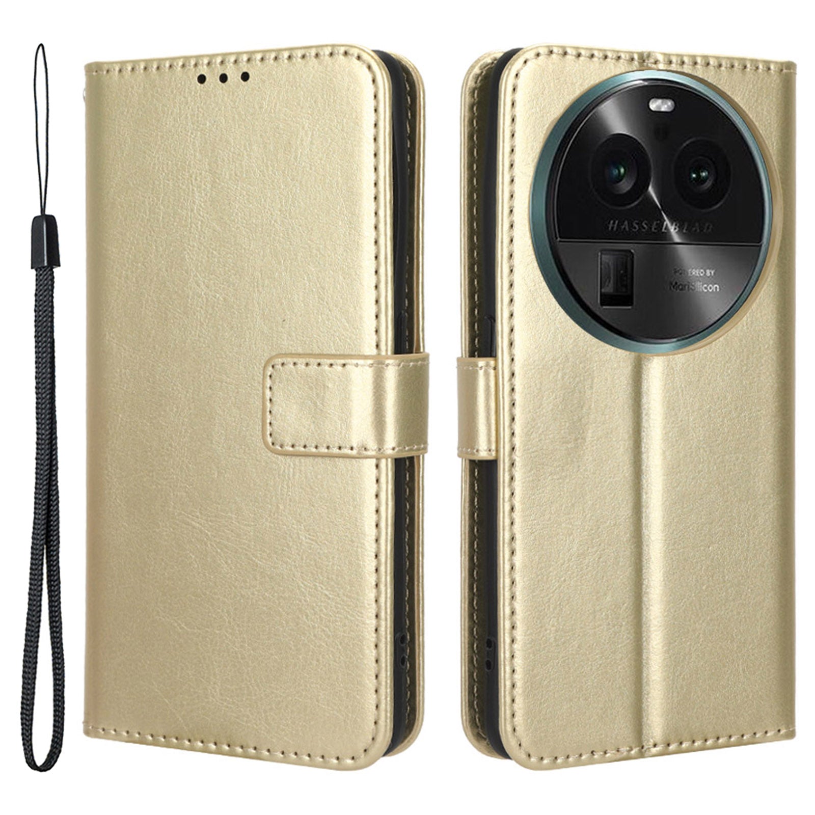 For Oppo Find X6 Pro Magnetic Wallet Flip Case PU Leather Crazy Horse Texture Stand Phone Cover