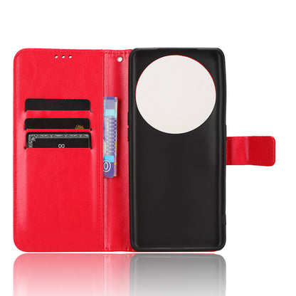 For Oppo Find X6 Pro Magnetic Wallet Flip Case PU Leather Crazy Horse Texture Stand Phone Cover