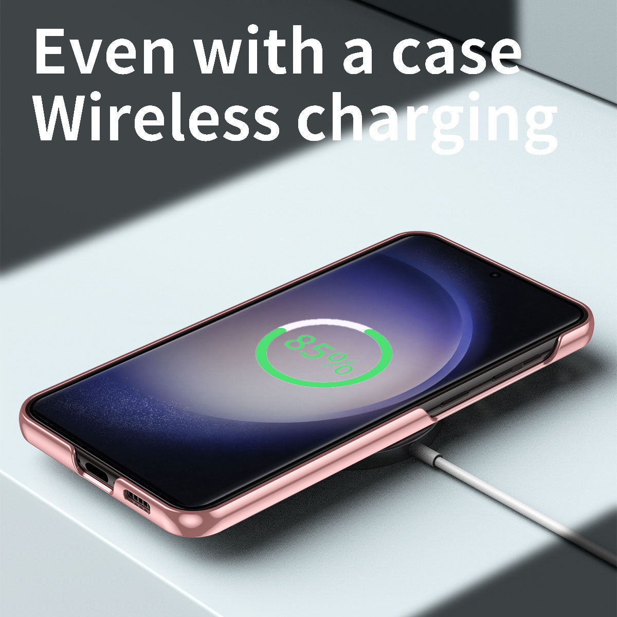 For Samsung Galaxy S23 Ultra Electroplating Phone Case Hard PC Hidden Kickstand Back Cover