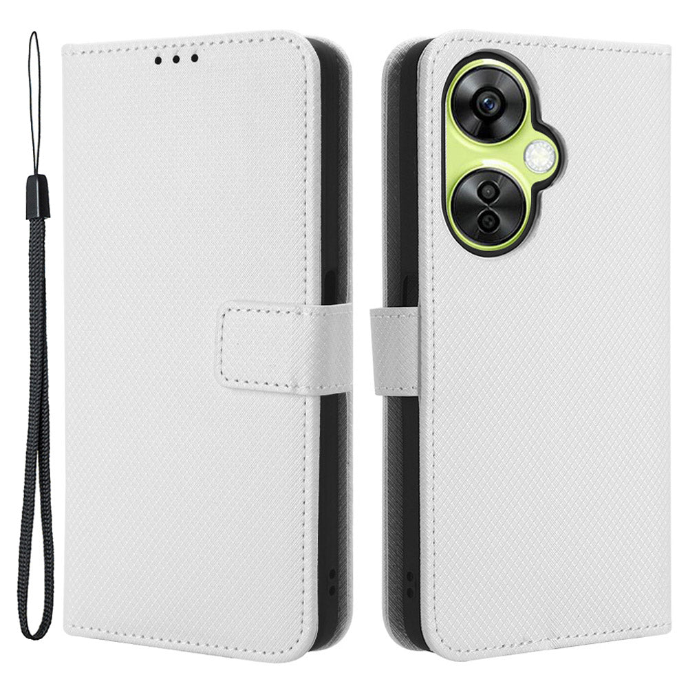 For OnePlus Nord CE 3 Lite 5G / Nord N30 5G Phone Case Wallet Stand Diamond Texture Phone Leather Cover