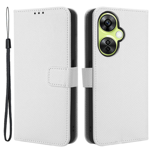 For OnePlus Nord CE 3 Lite 5G / Nord N30 5G Phone Case Wallet Stand Diamond Texture Phone Leather Cover