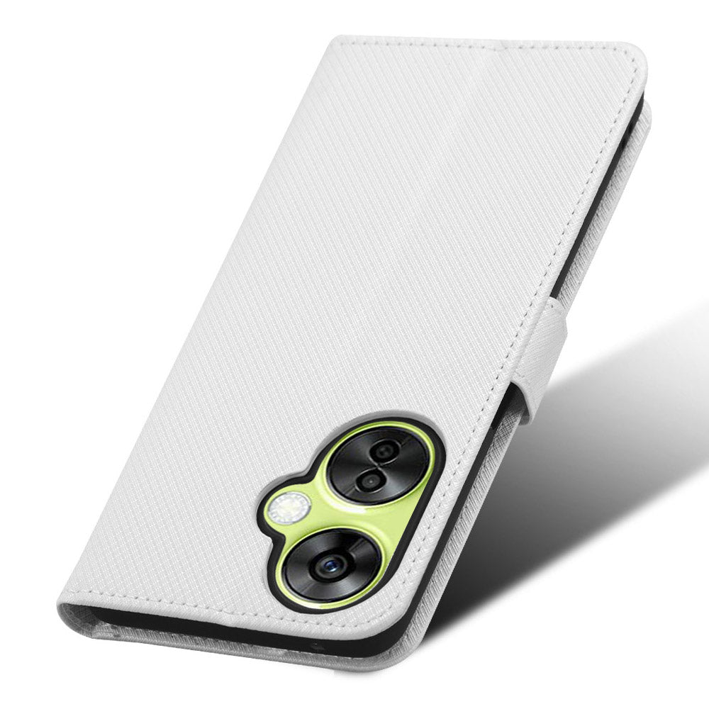 For OnePlus Nord CE 3 Lite 5G / Nord N30 5G Phone Case Wallet Stand Diamond Texture Phone Leather Cover