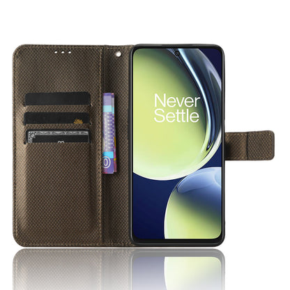 For OnePlus Nord CE 3 Lite 5G / Nord N30 5G Phone Case Wallet Stand Diamond Texture Phone Leather Cover