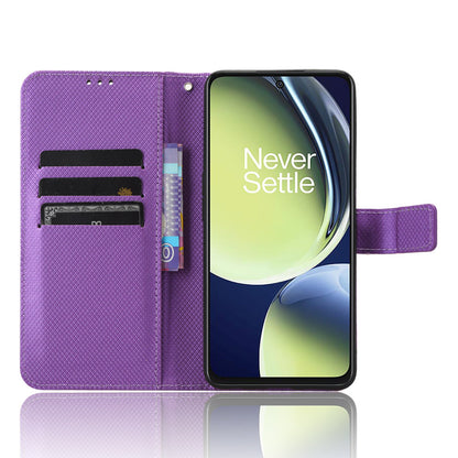 For OnePlus Nord CE 3 Lite 5G / Nord N30 5G Phone Case Wallet Stand Diamond Texture Phone Leather Cover