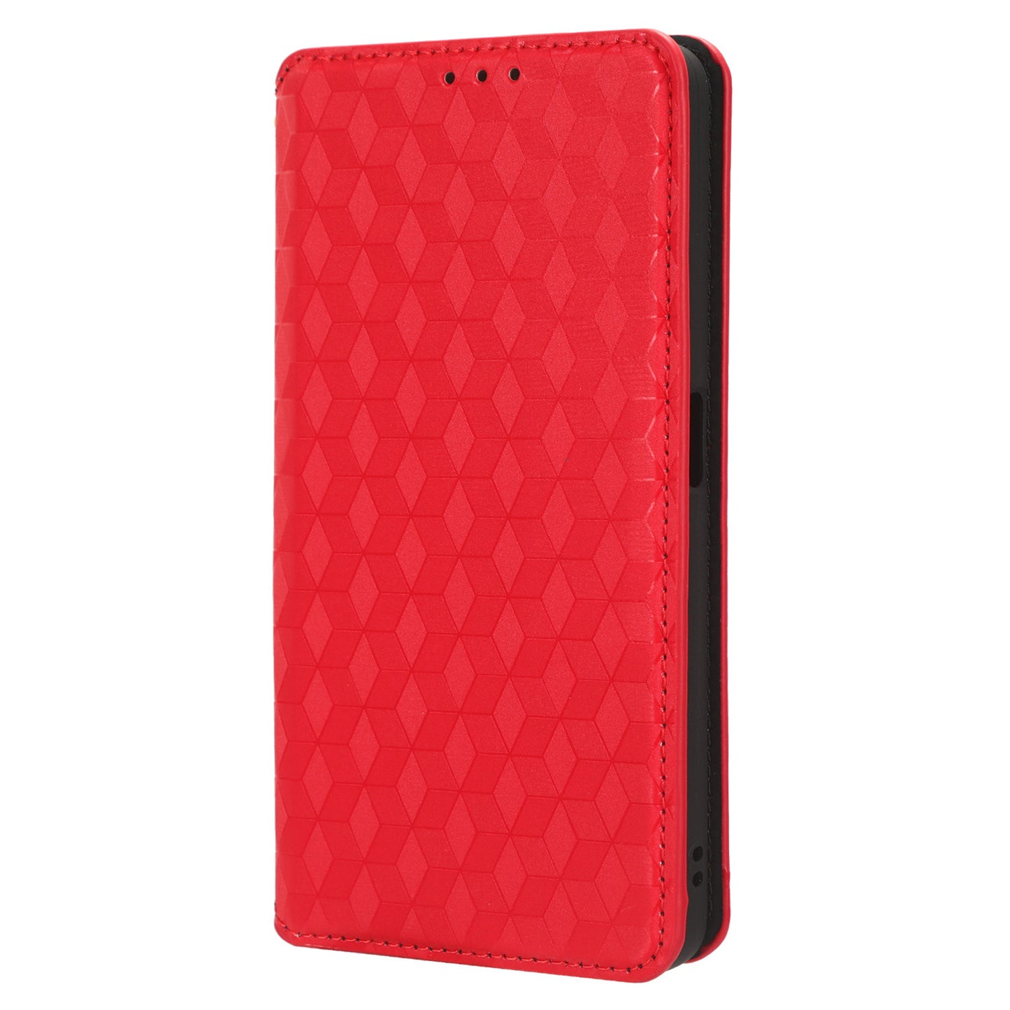 For OnePlus Nord CE 3 Lite 5G / Nord N30 5G Leather Phone Cover Stand Imprinted Rhombus Pattern Phone Wallet Case