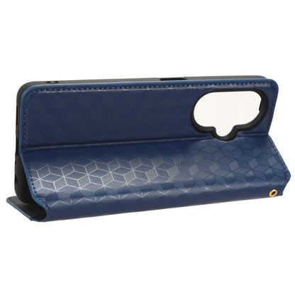 For OnePlus Nord CE 3 Lite 5G / Nord N30 5G Leather Phone Cover Stand Imprinted Rhombus Pattern Phone Wallet Case