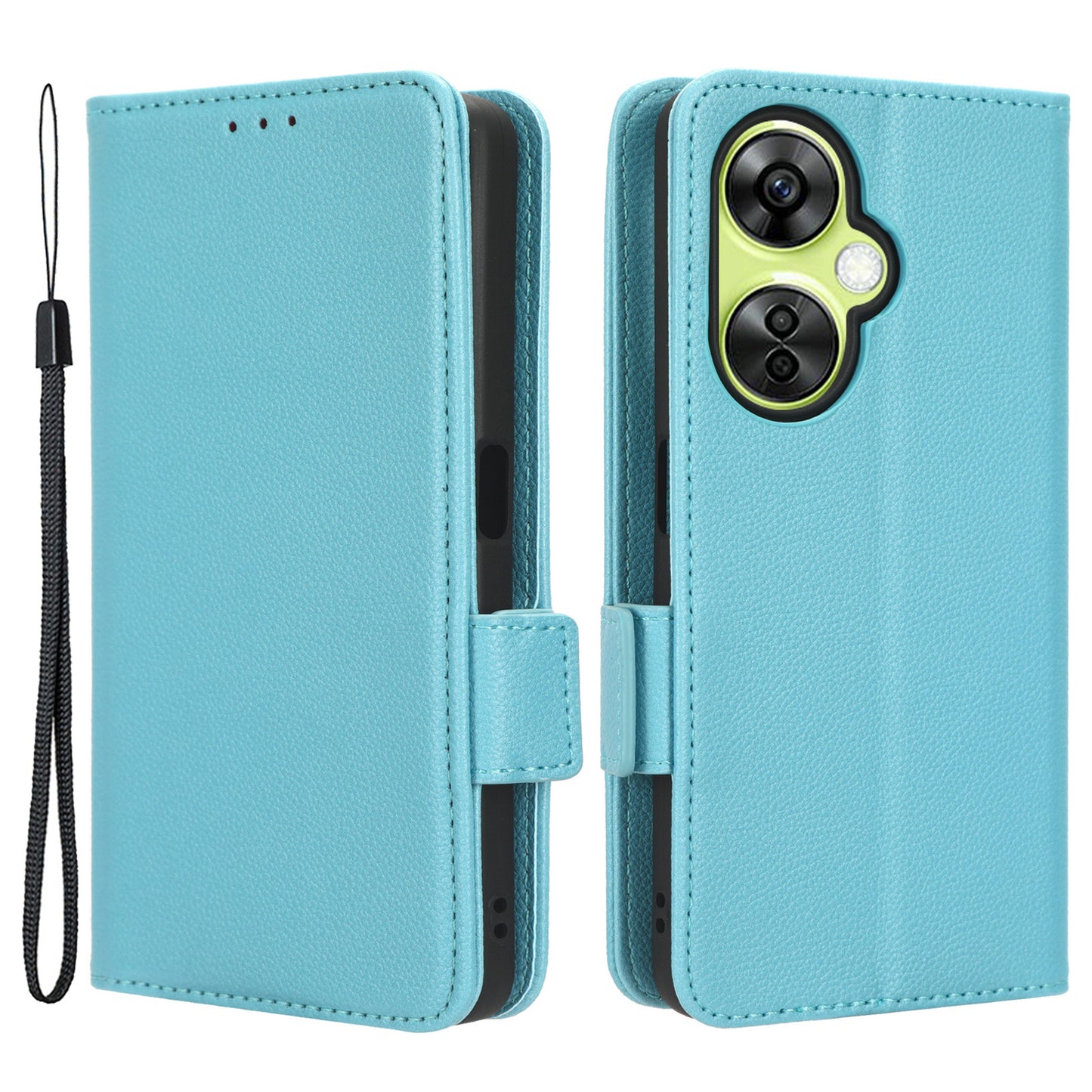 For OnePlus Nord CE 3 Lite 5G / Nord N30 5G PU Leather Case Litchi Texture Wallet Stand Phone Cover