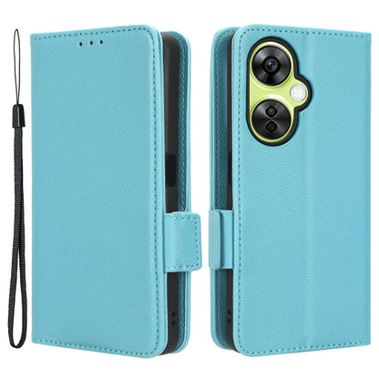 For OnePlus Nord CE 3 Lite 5G / Nord N30 5G PU Leather Case Litchi Texture Wallet Stand Phone Cover