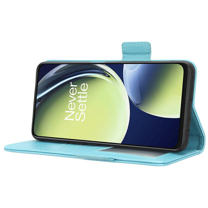 For OnePlus Nord CE 3 Lite 5G / Nord N30 5G PU Leather Case Litchi Texture Wallet Stand Phone Cover