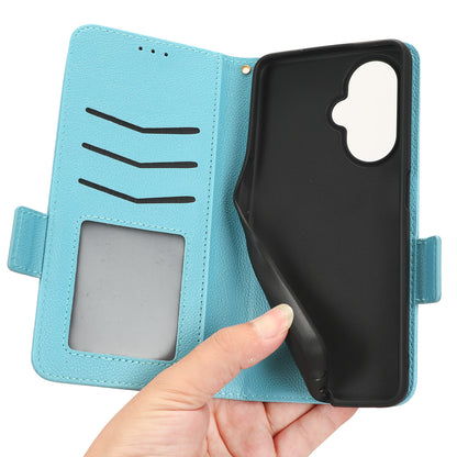 For OnePlus Nord CE 3 Lite 5G / Nord N30 5G PU Leather Case Litchi Texture Wallet Stand Phone Cover