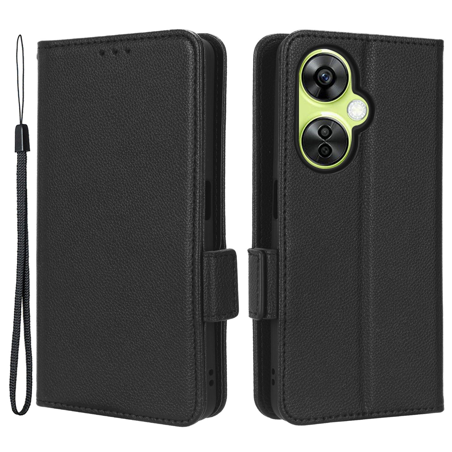For OnePlus Nord CE 3 Lite 5G / Nord N30 5G PU Leather Case Litchi Texture Wallet Stand Phone Cover