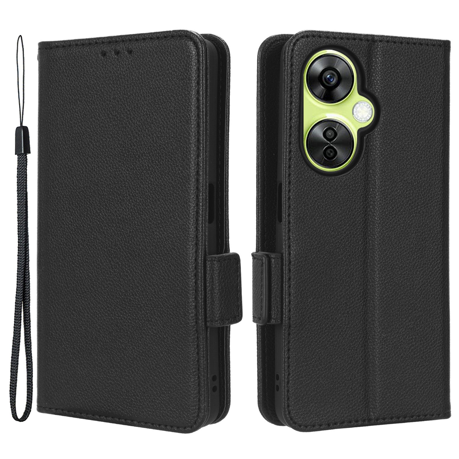 For OnePlus Nord CE 3 Lite 5G / Nord N30 5G PU Leather Case Litchi Texture Wallet Stand Phone Cover